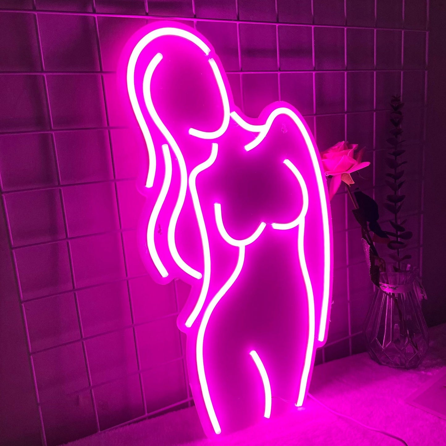 Acrylic Sexy Girl Bar Light