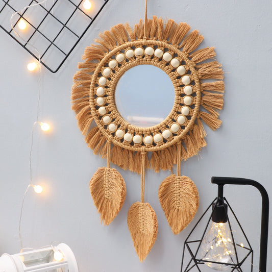 Tassels Weave Mirror Wall Decoration