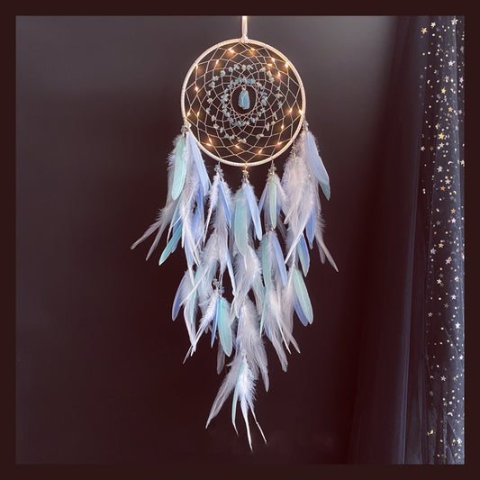 Feather Lamp Dream Catcher Decoration