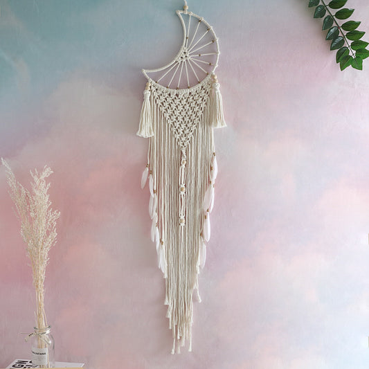 White Tassels Weave Dream Catcher