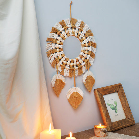 Weave Tassels Mirror Bohemian Wall Decorative