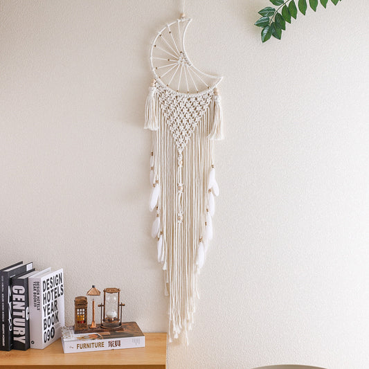 White Tassels Weave Dream Catcher