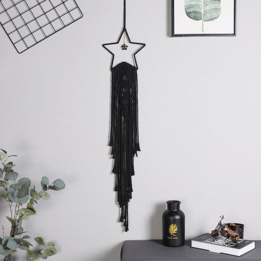 Star And Moon Tassels Weave Wall Tapestries