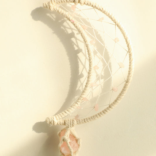 Boho Macrame Crescent  Room Wall Hanging Decor