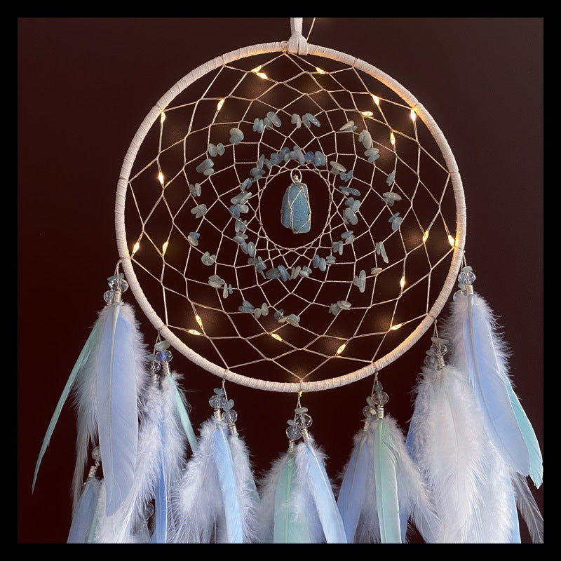 Feather Lamp Dream Catcher Decoration