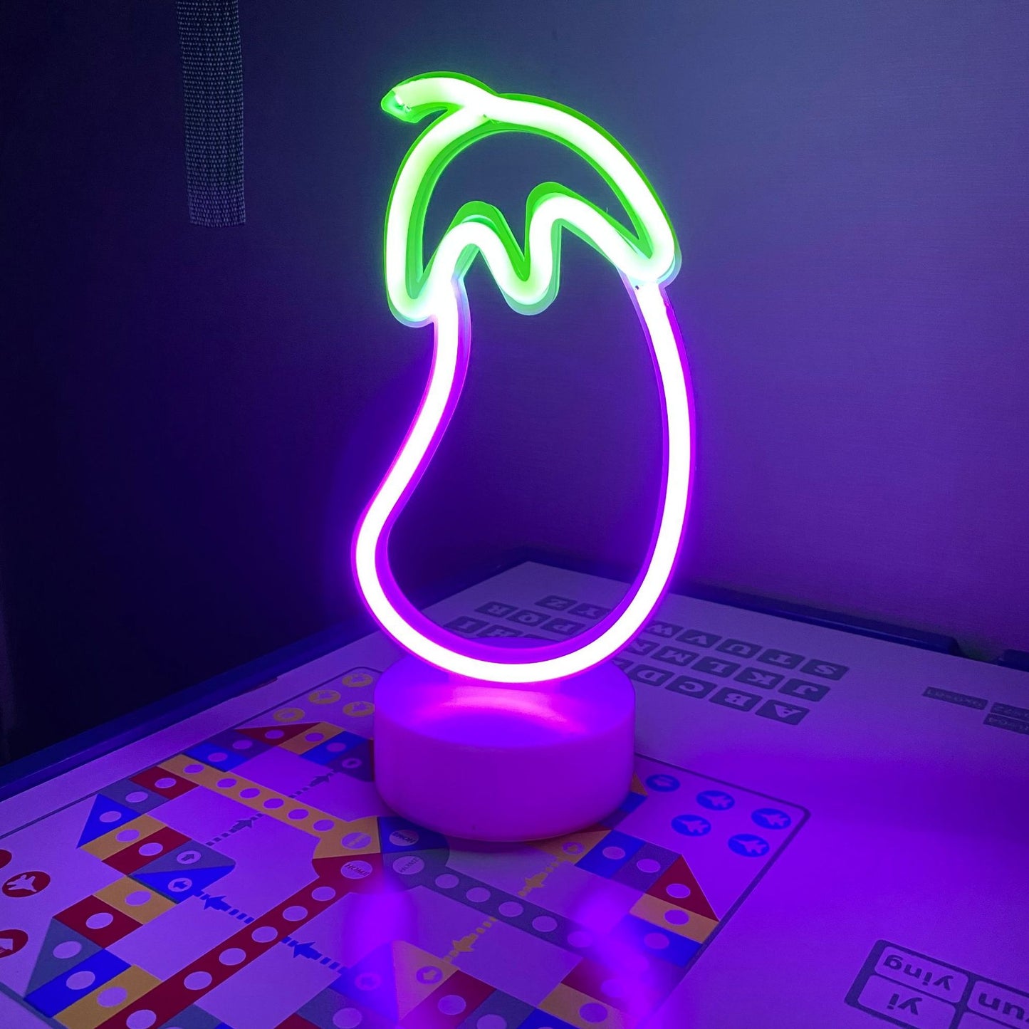 PVC Eggplant Room Decoration LED Modeling Light