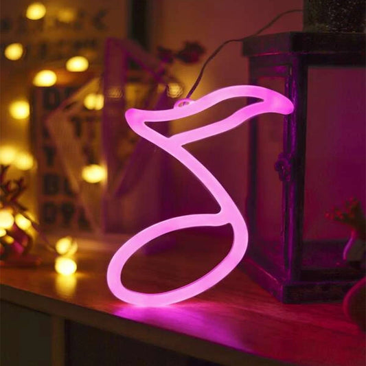 Music Note Neon Light Battery/USB Powered Nightlight Bar Decor LED Lights