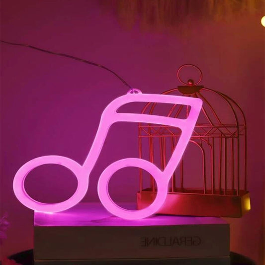 Music Note Concert  LED Neon Light Night Lamp Battery USB Power Nightlight For Party Home Decor