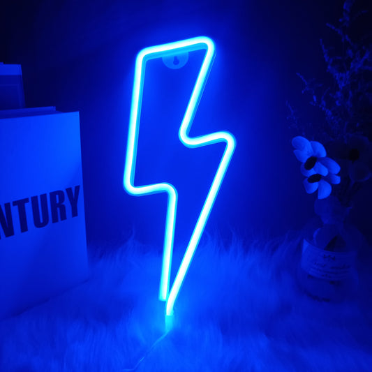 Lightning Shaped Neon Sign Fulmination Light Home LED Neon Light