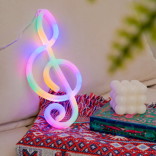 Multicolor Music Note Concert  LED Neon Sign Light  For Party Home Bar Decor