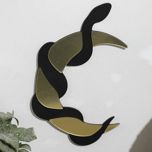 Crescent Moon Snake Wall Decorative