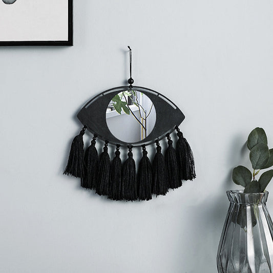 Bohemian Devil's Eye Tassels Mirror Wall Decoration