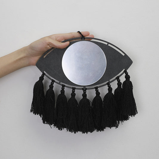 Bohemian Devil's Eye Tassels Mirror Wall Decoration