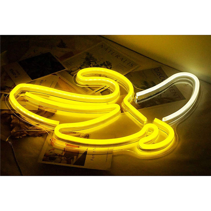 Banana Shape Neon Light Signs Room Wall Decor Lamp