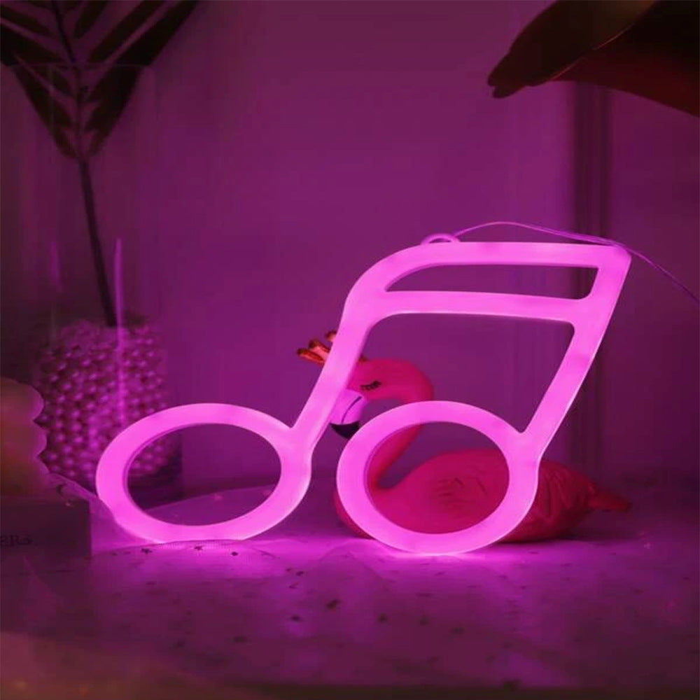 Music Note Concert  LED Neon Light Night Lamp Battery USB Power Nightlight For Party Home Decor