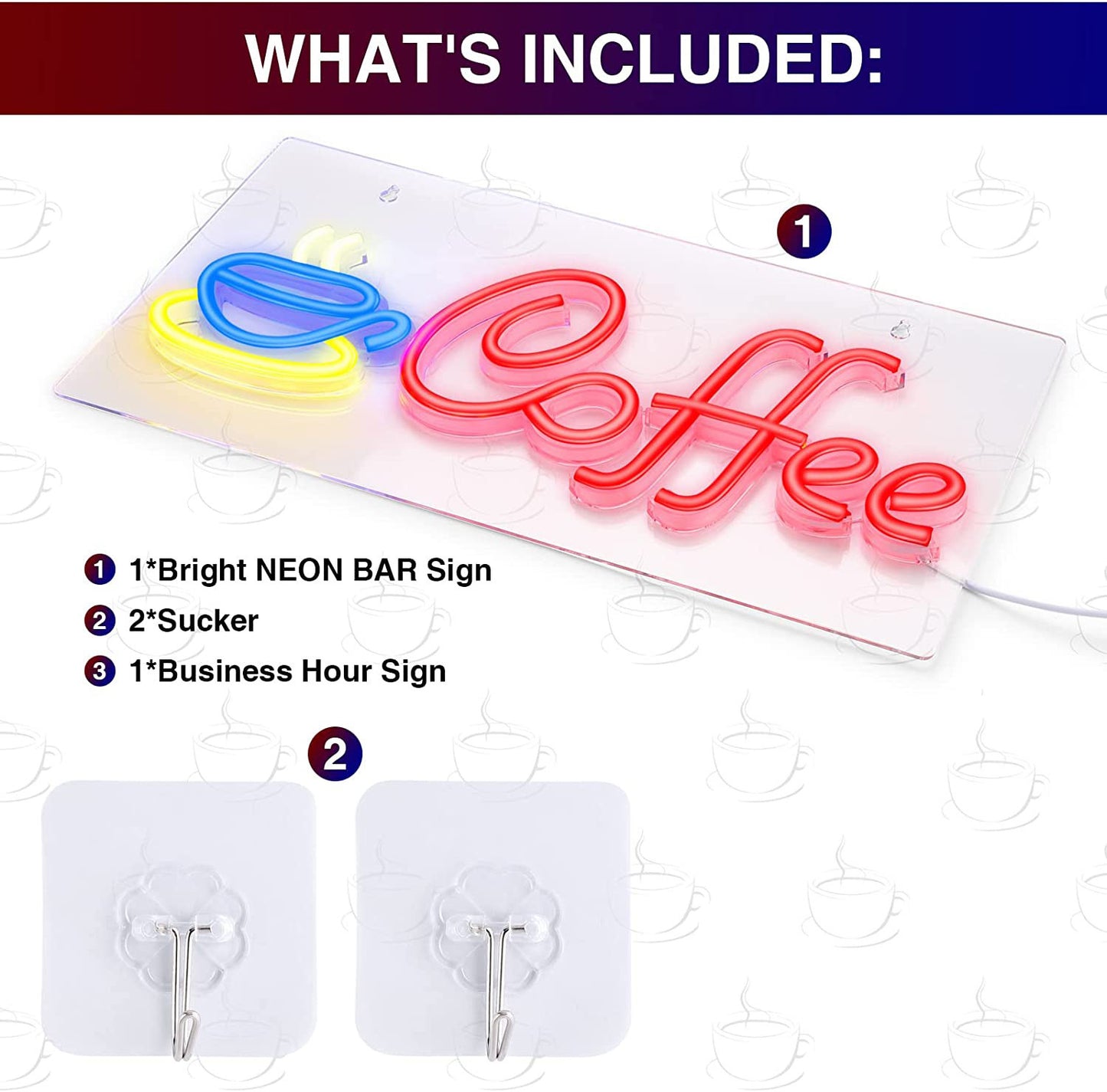 Coffee Letter Decorative Neon Advertising Sign Light